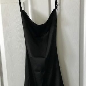 Sexy Cutout Black Silky Dress/Lingerie